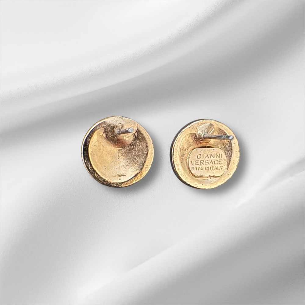 Versace Medusa Crystal-Embellished Stud Earrings - Picture 4 of 5